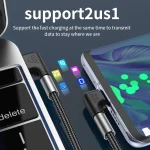 3A USB-C/Type-C to 8 Pin Double Elbow Charging Cable, 0.5m, 1m, 2m, 3m - Image 7