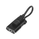 2 in 1 USB-C / Type-C to USB-C / Type-C 3.5mm Jack Audio Adapter Cable, Black, Rose Gold