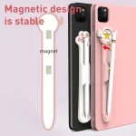 Stylus Silicone Magnetic Cartoon Pen Holder, For Apple Pencil 1/2 - Image 6