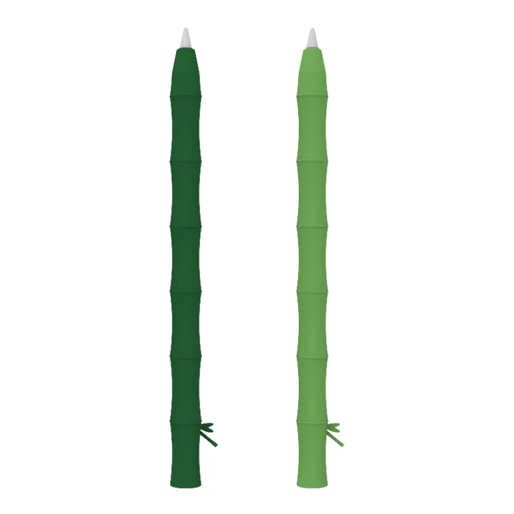 EDA003145501A_1.webp LOVE MEI Bamboo Liquid Silicone Gel Stylus Pen Protective Case, For Apple Pencil 1, For Apple Pencil 2 - Image 2