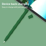 LOVE MEI Bamboo Liquid Silicone Gel Stylus Pen Protective Case, For Apple Pencil 1, For Apple Pencil 2 - Image 4