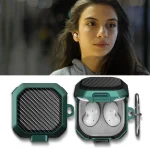 Carbon Fiber Texture Anti-fall Earphones Case with Switch, For Samsung Galaxy Buds Live/Buds Pro/Buds 2/2 Pro - Image 3