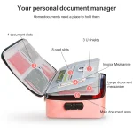 Large Capacity Multi-layers Foldable Fabric Document Storage Bag, Two Layers-Unlocked, Two Layers-Locked, Three Layers-Unlocked, Three Layers-Locked - Image 3