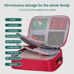 Multifunctional Thickened Large-capacity Document Storage Bag, Single Layer, Three Layers with Card Slot - Image 3
