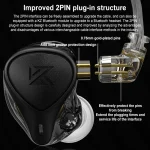 KZ-ZEX PRO Electrostatic Coil Iron Hybrid In-Ear Headphones, With Microphone, Without Microphone - Image 2