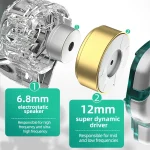 KZ-ZES Electrostatic Dynamic Hybrid HIFI In-Ear Headphones, With Microphone, Without Microphone - Image 3