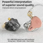 KZ-DQ6S Three-Unit Dynamic Subwoofer In-Ear Headphones, With Microphone, Without Microphone - Image 6