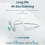 Sanag A7 Bone Conduction Portable Sports Bluetooth Headset, A7S (White), A7S (Black), A7S (White Blue) - Image 2