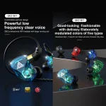 QKZ SK7 3.5mm Sports In-ear Copper Driver Wired HIFI Stereo Earphone with Mic - Image 2