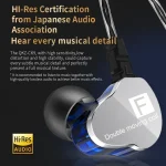 QKZ F910 In-Ear Subwoofer Dual Dynamic Earphone - Image 3