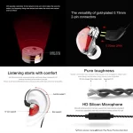QKZ VK5 In-ear Dynamic Subwoofer Wire-controlled HiFi Sports Earphone with Mic - Image 5