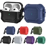 Carbon Brazing Dimension TPU+PC Headphone Protective Cover with Switch Lock & Carabiner, For AirPods 3 - Image 2