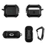 Carbon Brazing Dimension TPU+PC Headphone Protective Cover with Switch Lock & Carabiner, For AirPods 3 - Image 3