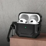 Carbon Brazing Dimension TPU+PC Headphone Protective Cover with Switch Lock & Carabiner, For AirPods 3 - Image 5