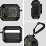 Two-Tone Printed Earphone Case with Switch Lock & Carabiner, For AirPods 1/2, For AirPods Pro - Image 3