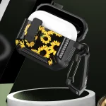 Two-Tone Printed Earphone Case with Switch Lock & Carabiner, For AirPods 1/2, For AirPods Pro - Image 5