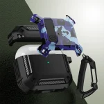 Two-Tone Printed Earphone Case with Switch Lock & Carabiner, For AirPods 1/2, For AirPods Pro - Image 6