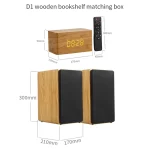 D1 Coaxial Card Bluetooth Wooden Desktop Speaker - Image 4