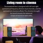 D1 Coaxial Card Bluetooth Wooden Desktop Speaker - Image 7