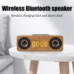 K1 Multifunctional Desktop Wooden Bluetooth Speaker Wireless Loudspeaker - Image 4
