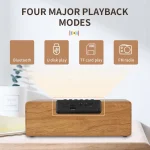 K1 Multifunctional Desktop Wooden Bluetooth Speaker Wireless Loudspeaker - Image 6