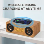 K1 Multifunctional Desktop Wooden Bluetooth Speaker Wireless Loudspeaker - Image 7