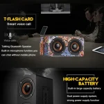 M5 Multifunctional Desktop Wooden Bluetooth Speaker Wireless Loudspeaker - Image 4