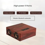 Q5 Home Computer TV Wooden Wireless Bluetooth Speaker - Image 2