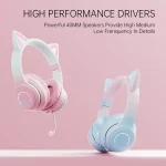 BT029C RGB Dual Modes Cat Ear Wireless Bluetooth Headphone - Image 2