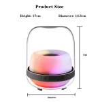 L20 15W Transparent Luminous 6D Stereo Wireless Bluetooth Speaker, Black - Image 3
