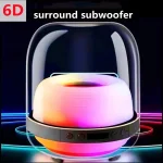 L20 15W Transparent Luminous 6D Stereo Wireless Bluetooth Speaker, Black - Image 4