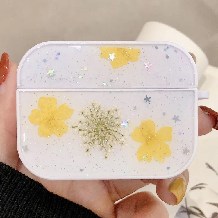For AirPods Pro Beautiful Ladies Flowers Pattern Wireless Earphone Protective Case, For AirPods Pro