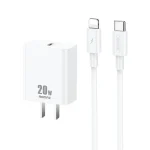 REMAX RP-U5 Extreme 2 Series 20W PD Charger + 1m USB-C / Type-C to 8 Pin Fast Charge Data Cable Set, CN Plug, EU Plug, US Plug