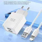 TOTU Joe Series Dual USB Ports Travel Charger, EU Plug, UK Plug - Image 5