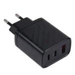 AR-892 3 in 1 QC3.0 PD20W USB + USB-C / Type-C Wall Travel Charger, EU Plug, UK Plug - Image 2