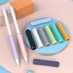 DUX DUCIS Stoyobe Stylus Silicone Cover Grip, White(1 PCS), Grass Green(1 PCS), Pink(1 PCS), Black(1 PCS), Orange(1 PCS), Grey(1 PCS), For Apple Pencil 1/2/Huawei M-Pencil, Lavender Purple(1 PCS) - Image 2