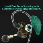 CVJ-CSE Ring Iron Hybrid Music Running Sports In-Ear Wired Headphone, With Mic, Without Mic - Image 3
