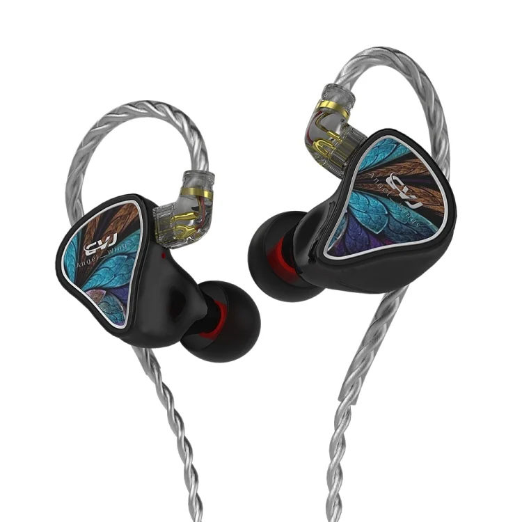 CVJ Angel Wings Hybrid Technology HiFi Music Wired Earphone, No Mic, With Mic