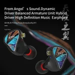 CVJ Angel Wings Hybrid Technology HiFi Music Wired Earphone, No Mic, With Mic - Image 2