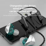 CVJ Demon Double Dynamic Coil HiFi Music Wired Earphone, No Mic, With Mic - Image 5
