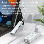 Docking Station TF/SD Card Reader For iPhone, Type-C Port, USB Port, 5 in 1 8 (Grey), 5 in 1 8 (Silver) - Image 4