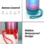 T&G TG643 Portable LED Light Waterproof Subwoofer Wireless Bluetooth Speaker - Image 4