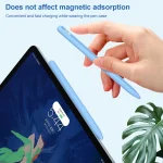 3 in 1 Striped Liquid Silicone Stylus Case with Two Tip Caps, For Apple Pencil 1, For Apple Pencil 2 - Image 5
