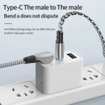 3A USB-C/Type-C to USB-C/Type-C Elbow Fast Charge Data Cable, 3A Type-C to Type-C 1.2m, 3A Type-C to Type-C 2m - Image 6