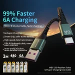 WEKOME WDC-169I Raython Series 6A USB to 8 Pin Fast Charge Data Cable, Length: 1m - Image 2
