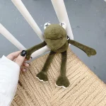 Plush Cute Frog Doll Headphone Protective Case with Hook, For AirPods 1 / 2 - Image 4