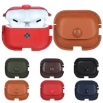Litchi Texture PU Leather Earphone Protective Case with Hook, For AirPods Pro 2 with Hook - Image 2