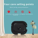 Litchi Texture PU Leather Earphone Protective Case with Hook, For AirPods Pro 2 with Hook - Image 4