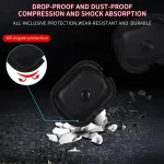 Litchi Texture PU Leather Earphone Protective Case with Hook, For AirPods Pro 2 with Hook - Image 6