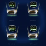 awei T52 Pro True Wireles Gaming Bluetooth Earbuds(Starry Pattern) - Image 3